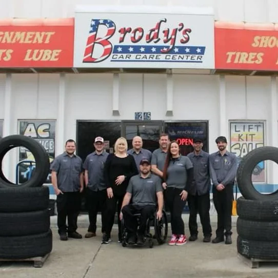 The Brody's Car Care Center crew in front of the shop
